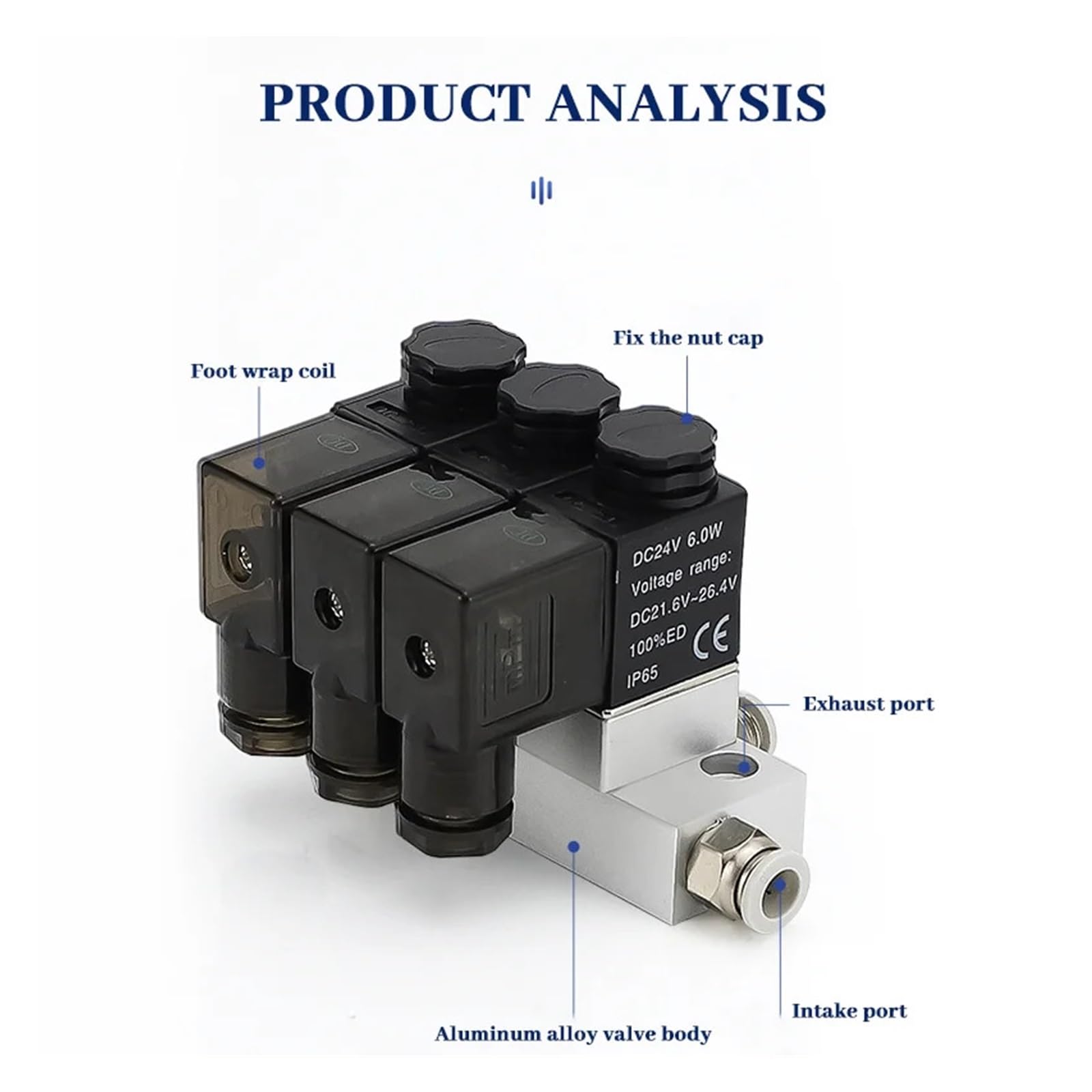 Electroválvula neumática de colector combinado multivía 2v025, 12 V, 24 V, 110 V y 220 V, válvula magnética de 2 vías, normalmente cerrada(Ac110v 4mm)