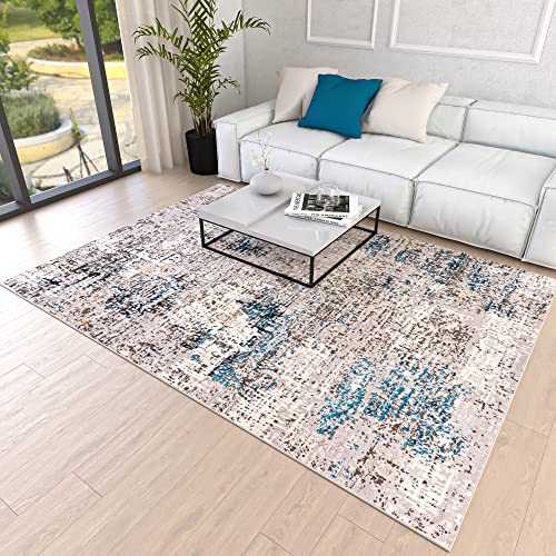 Mazovia Abstraktes Vintage Designer Teppich - Kurzflor - Weich Teppich für Wohnzimmer, Esszimmer -...