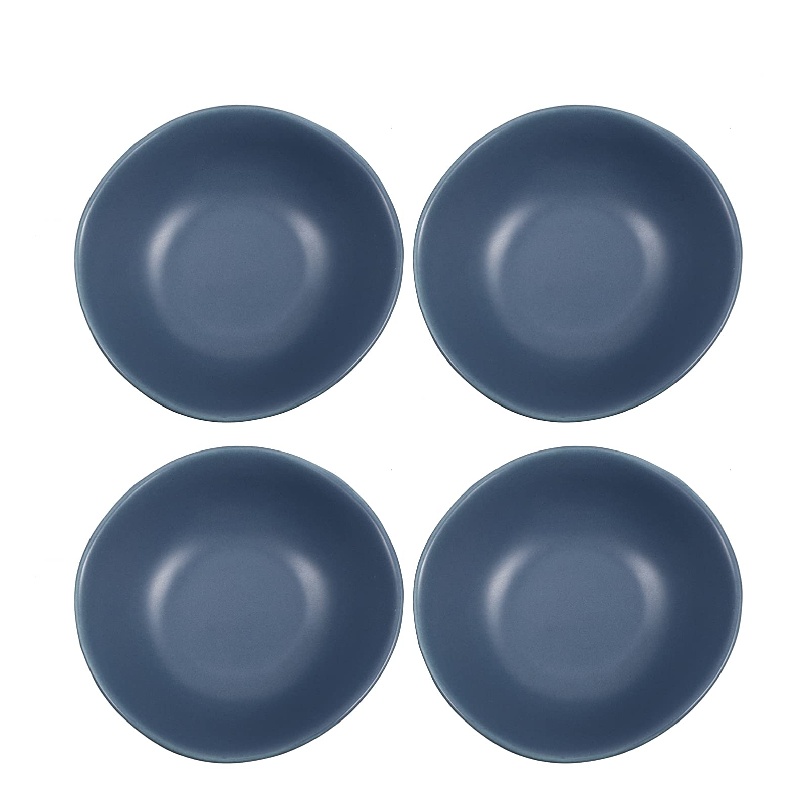 Set Di 4 Piattini In Ceramica Per Salse E Condimenti - Bianco - 7,8 Cm - 3