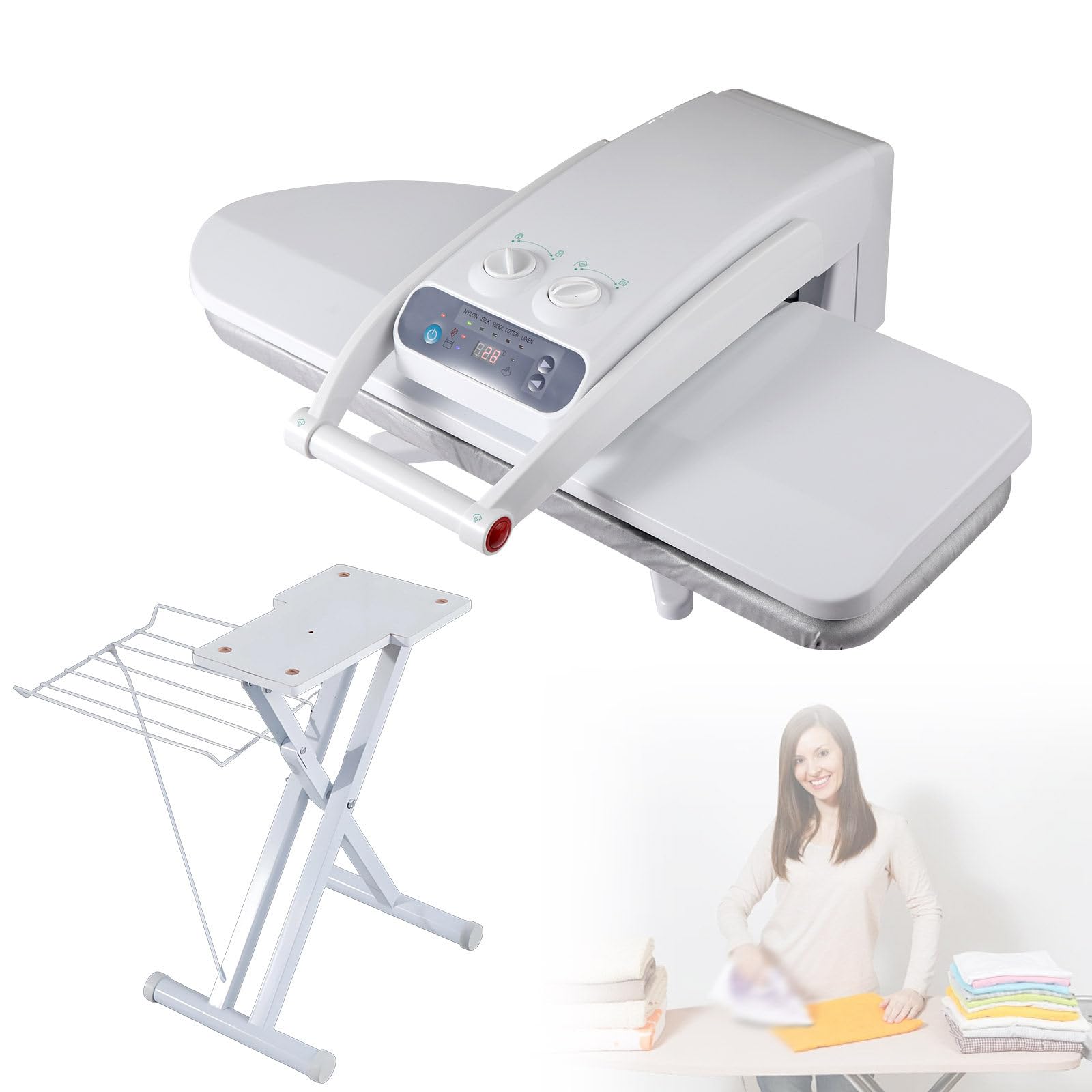 AETEREOS Oversize Pressing Iron/Steam Press | Electronic Iron Press of Pressing Pressure for Home/Business | Multiple Steam Functions & Temp Settings, Large Pressing Surfaces With-Stand