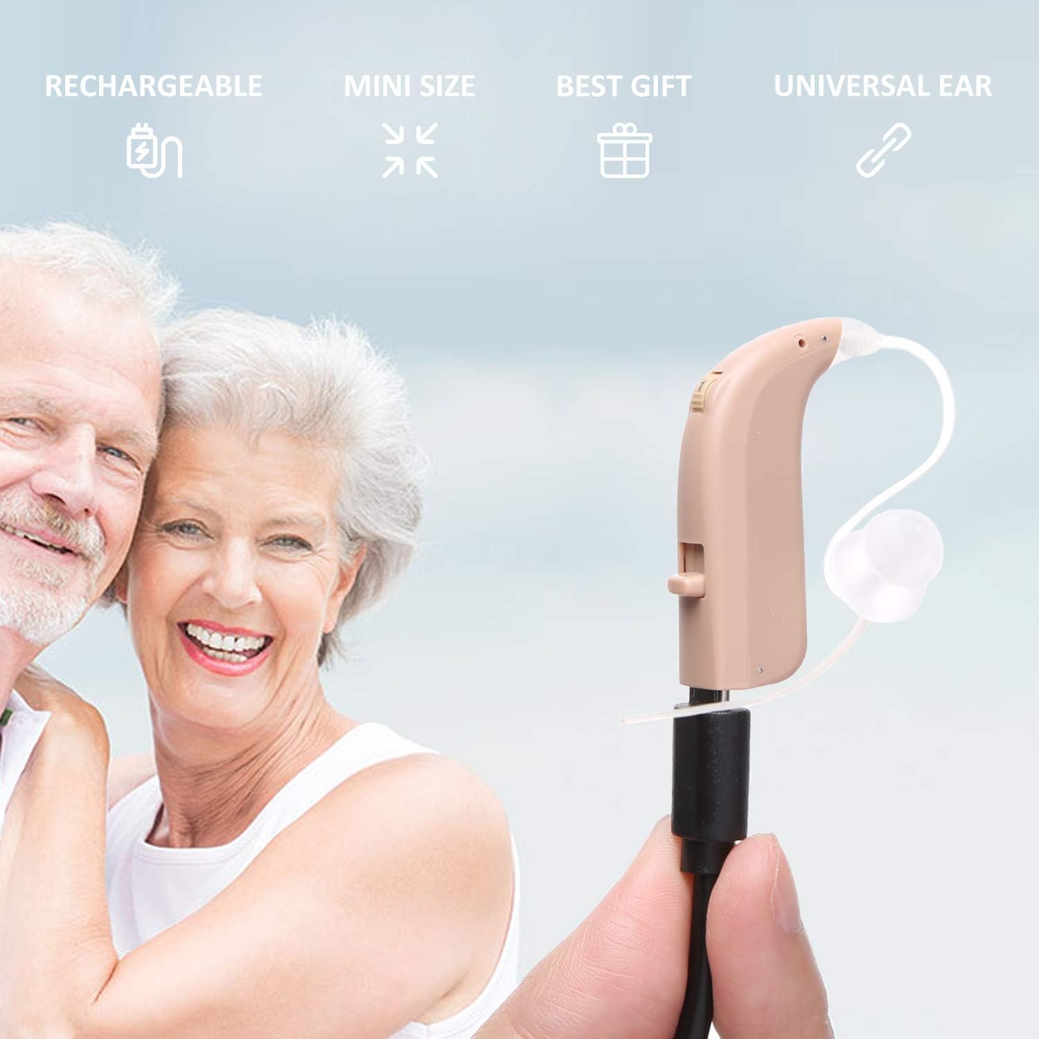 FIIL-C126 Small Size Rechargeable Hearing Amplifier Digital Noise Reduce Volume Control Personal Mini Sound Amplifier with Digital Noise Cancelling