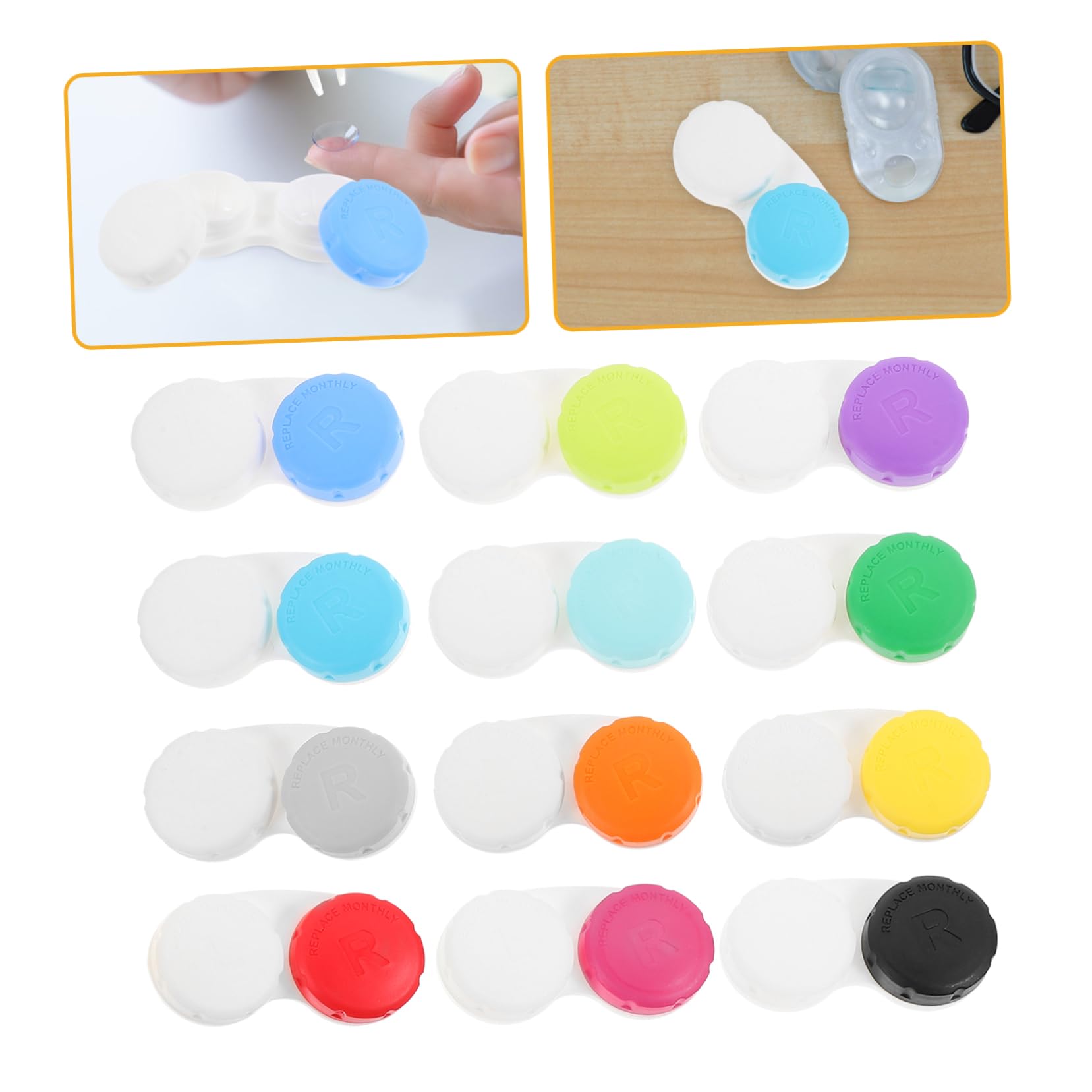 Didiseaon 60 Piezas Estuche para Lentes de Contacto Estuche lentillas Viaje Porta illas pequeño para es de Contacto Porta es Adorable Organizador de es el plastico