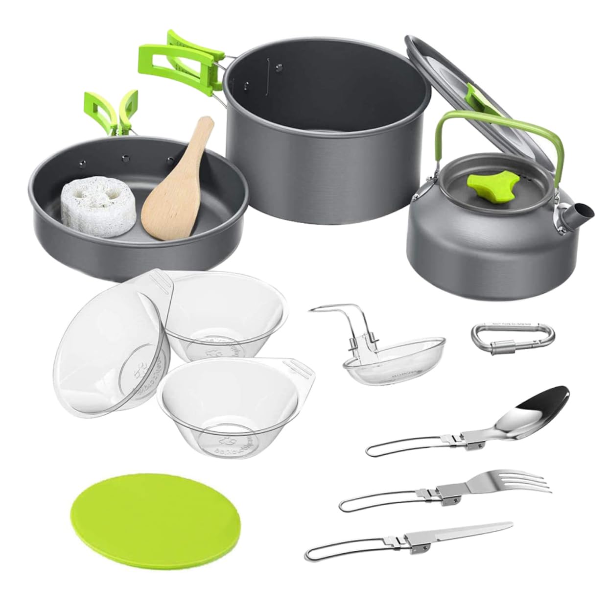 NAMOARLY Camping Cooking Kit Titanium Portable Cookware Outdoor Cooking Set Compact for Hiking