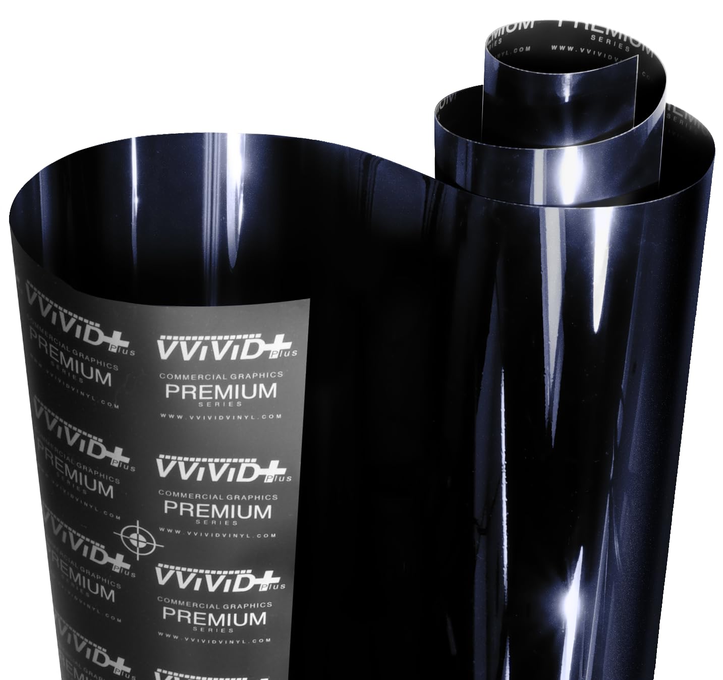 VViViD + Ultra Gloss Midnight Metallic Blue Vinyl Car Wrap (1,8 m x 150 cm)
