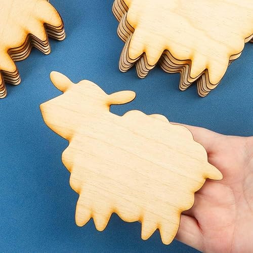 Miniatura 10 de Factory Direct Craft Grupo de 24 recortes de madera sin terminar para actividades artesanales y decoración