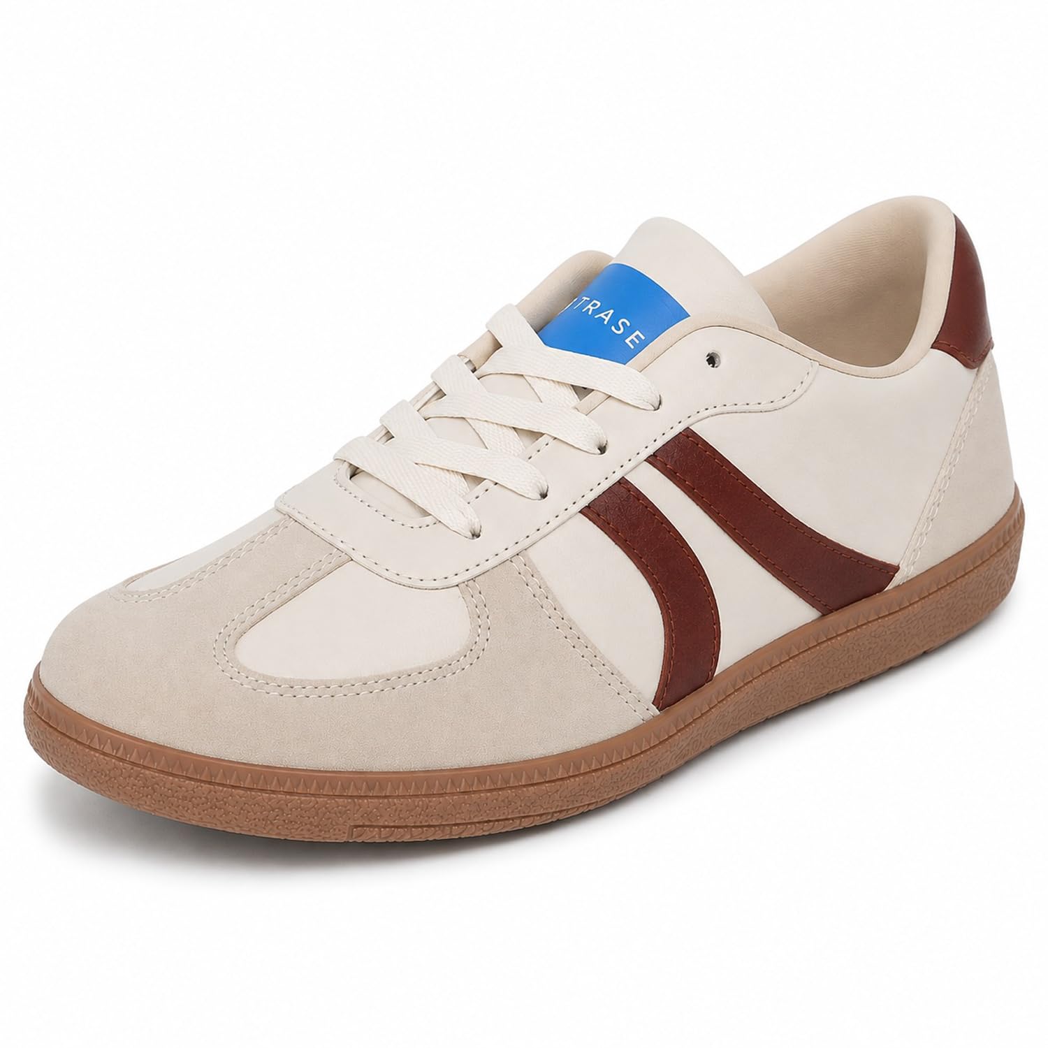 TRASE Casual Sneaker Shoes for Women White Cream-Maroon - Image 1