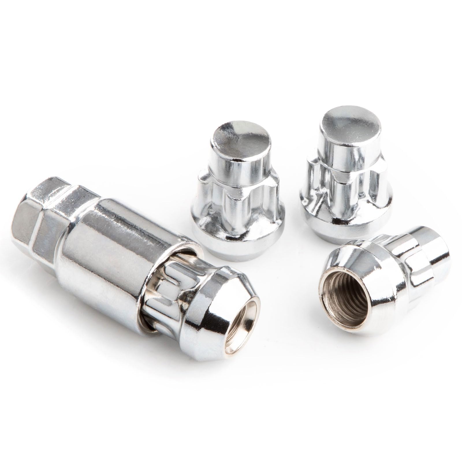 GAsupply 4+1 Écrous de roue M14 x 1,5 avec clé de verrouillage, compatibles avec Chrysler 300C, Ford S Max, Galaxy et plus (Chrome)
