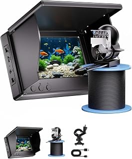 Echolot, Handheld 1080P 4,3'' LCD Fischfinder Tragbarer Tiefenmesser Nachtsicht