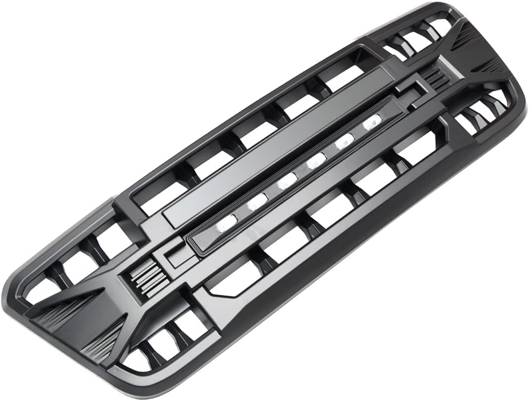 Front Grill Compatible with 2004 2005 2006 2007 2008 F150, Matte Black Front Bumper Grille w/Off-Road Lights