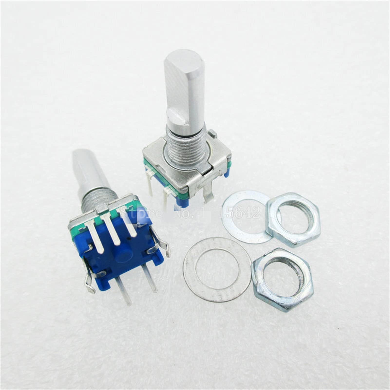 Schalter Encoder 5 TEILE/LOS Pflaume Griff 20mm Drehgeber Codierschalter/EC11/Digitales Potentiometer mit Schalter 5 Pin Zubehör für Industrieschalter