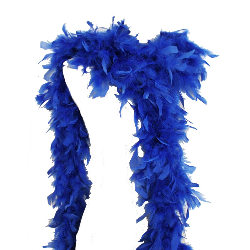 FeatherStore.com65g 72" Turkey Chandelle Feather Boas (Royal Blue)