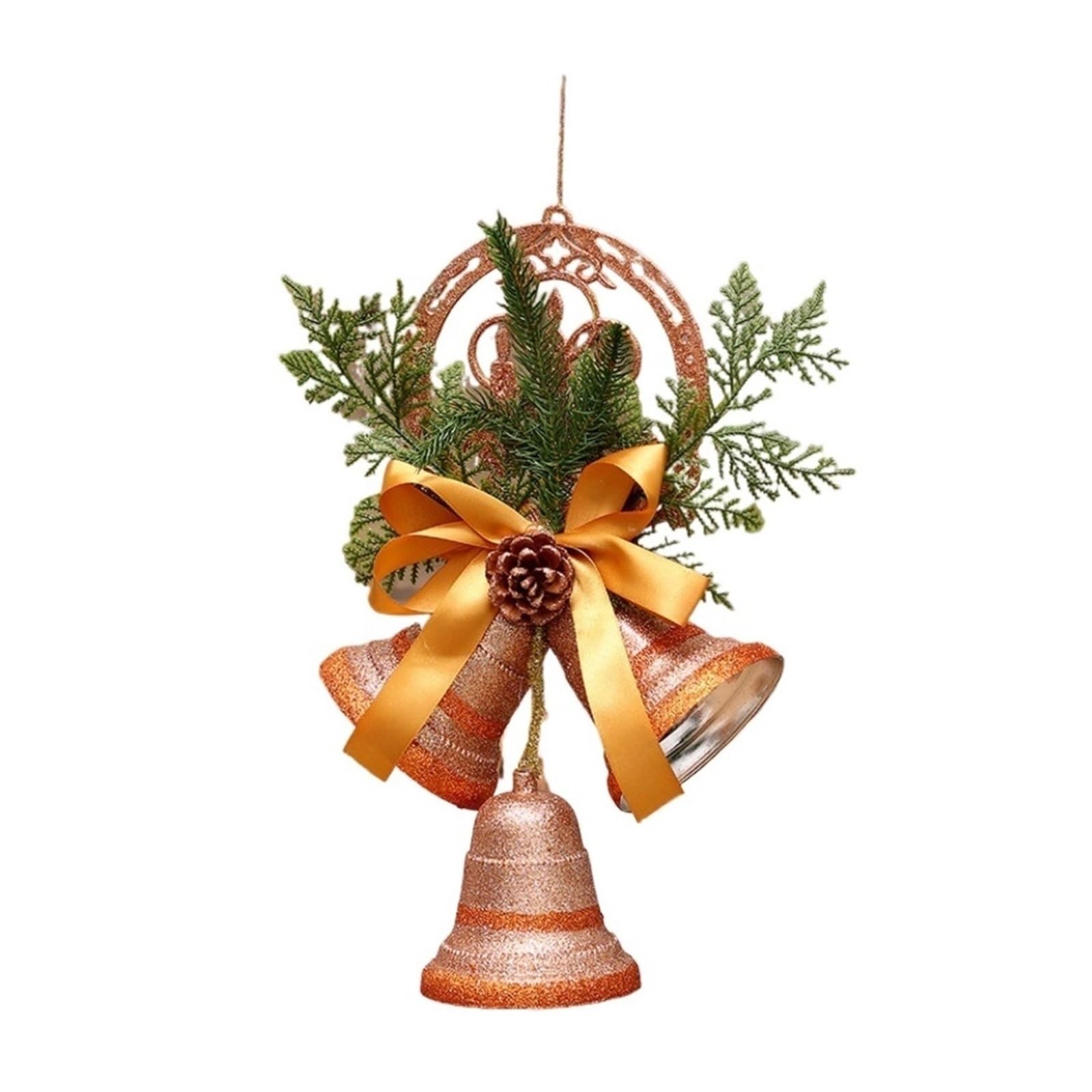 Campane Natalizie Decorazione Ornamento Della Campana Di Natale Lucido Decorazione Anniversario Albero Campanelle Di Natale(Gold)