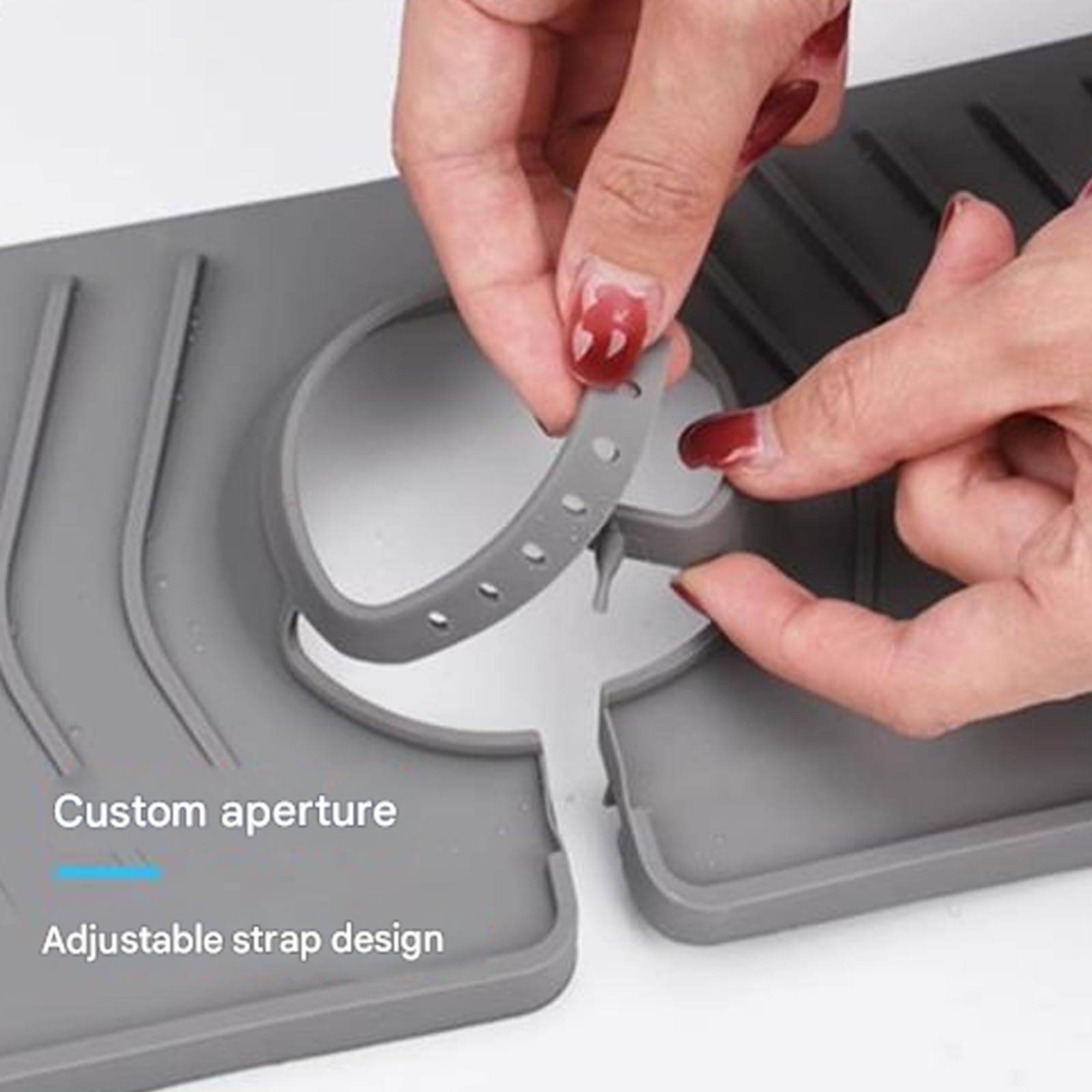 Almohadilla de lavabo resistente a salpicaduras construida con excelente silicona para una fácil limpieza y uso multiusos en la cocina, accesorio antisalpicaduras para fregadero