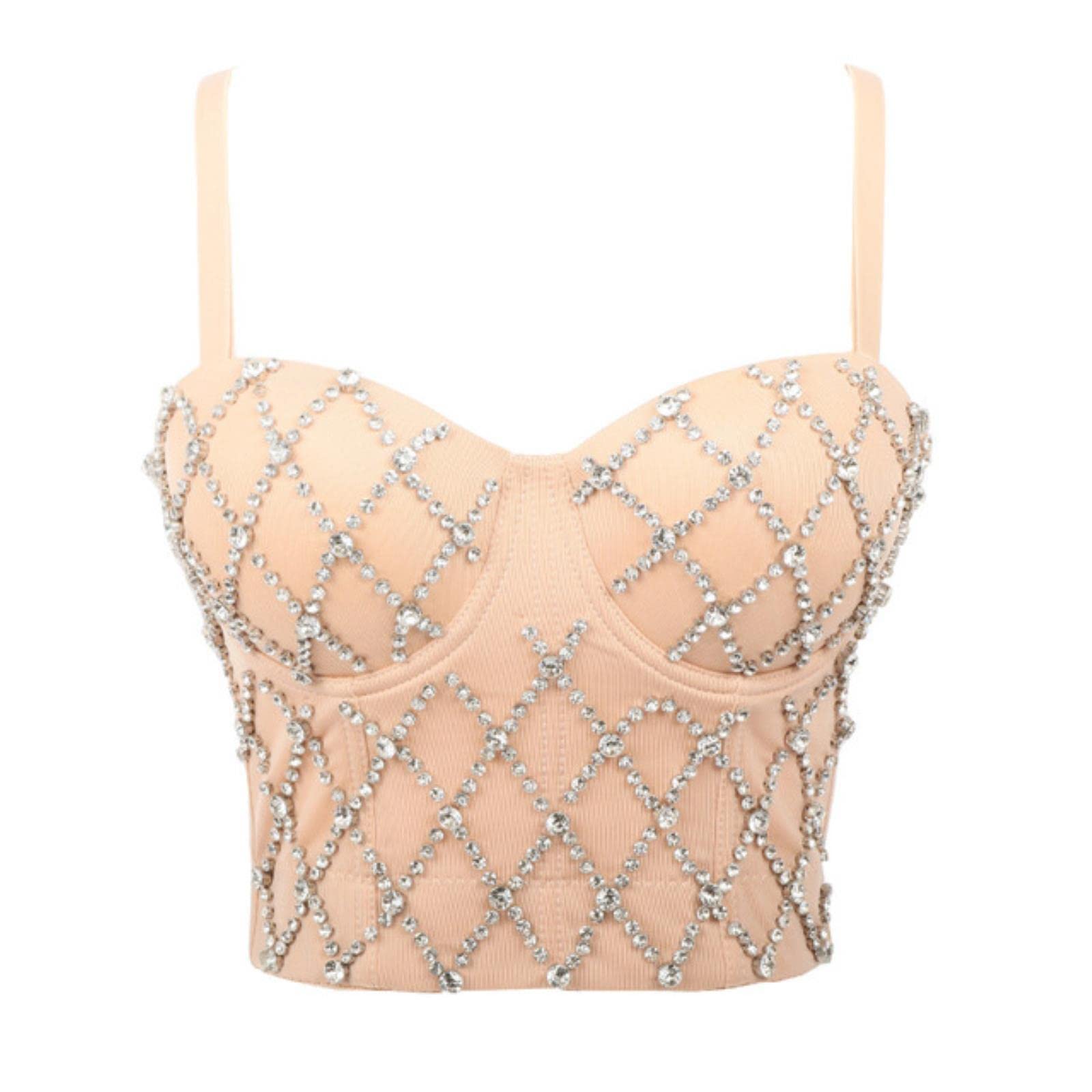 Fashion Women Tank Top Cropped Shirt Women Clothes Bra y2k Corset Ladies Crop Tops Gothic Shaper-22-apricot,CN M-36