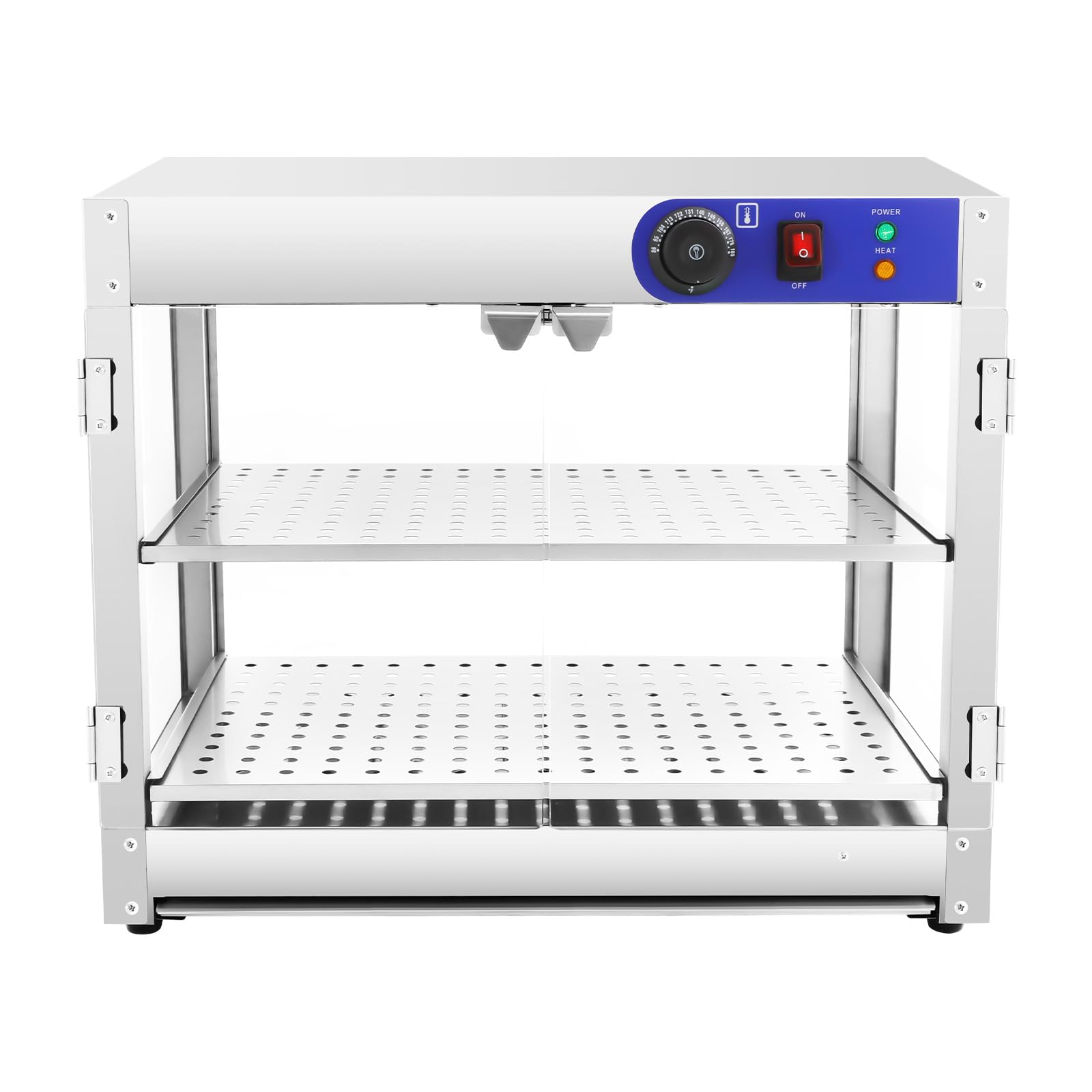 Hot etheke - Vetrina riscaldante, 2 vassoi in acciaio inox, 1 fermaglio per pane, 30 – 85 °C, 800 W
