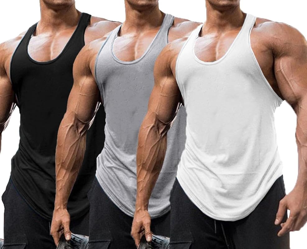 THE BLAZZE Men's Tank Tops Muscle Gym Bodybuilding Vest Fitness Workout Train Stringers L2629-picture-38
