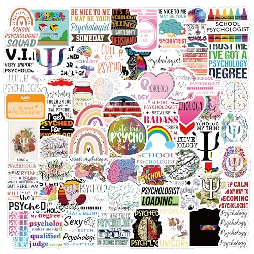122Pcs Psychology Stickers Graffiti for Scrapbook Stickers Musical Instrument Decorations Water Bottles Laptop Suitcase for Birthday Party Supplies Halloween Decoration Favors