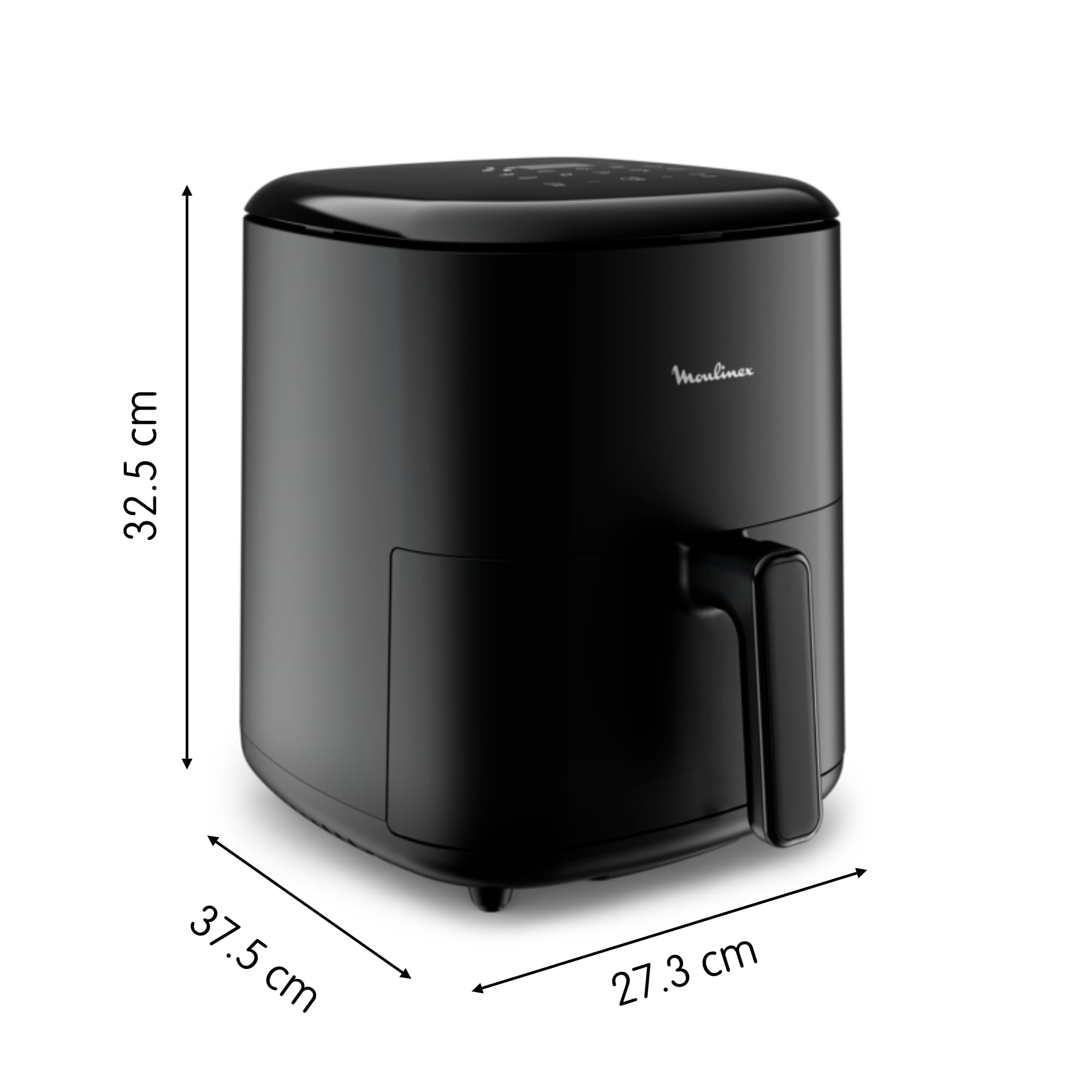 Moulinex Easy Fry Max 5 l – frytkownica powietrzna do szybkiego gotowania, oszczędność energii do 70%, intuicyjny panel sterowania, 10 automatycznych programów, dla maks. 6 osób, cyfrowa książka