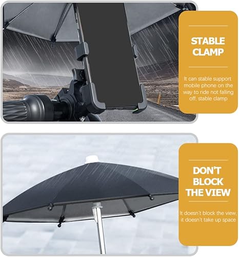 Miniatura 5 de BESPORTBLE Soporte de motocicleta lindo paraguas para teléfono solar, soporte para teléfono celular, soporte de teléfono celular de escritorio,