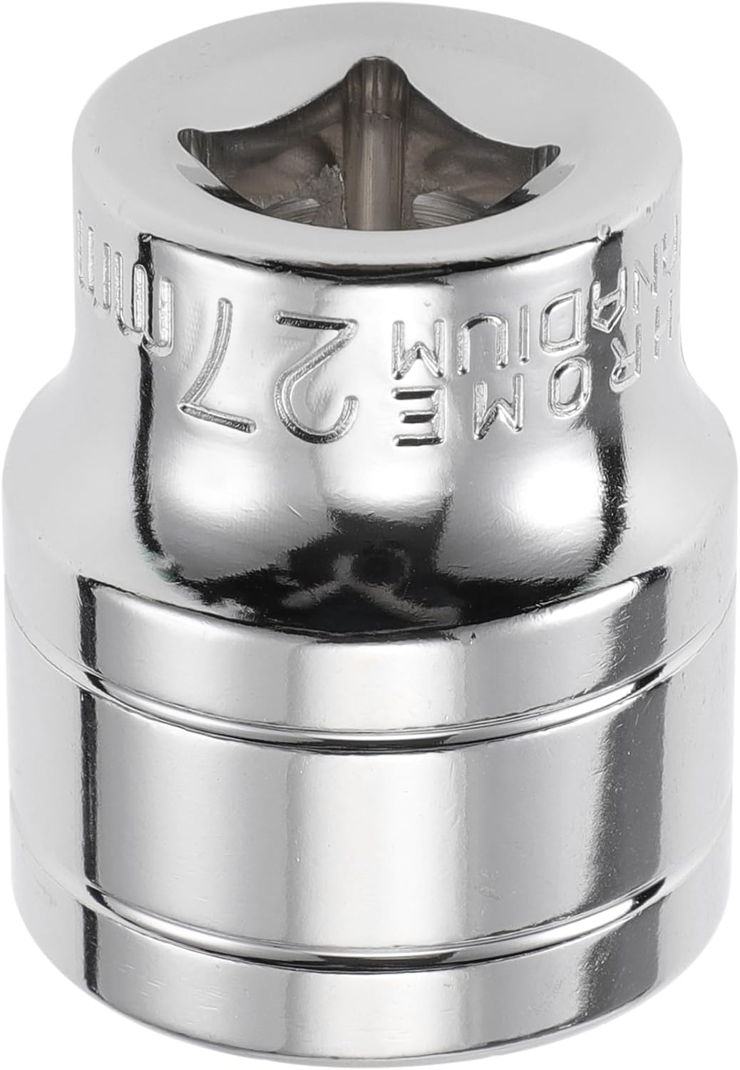 1pcs Impact Socket Durable Hardware Tool 44mm Silver Tone Chrome Vanadium Steel 6 Point 27mm for Car Motorcycle Dirtbike Repair Shallow 1/2 Inch Drive