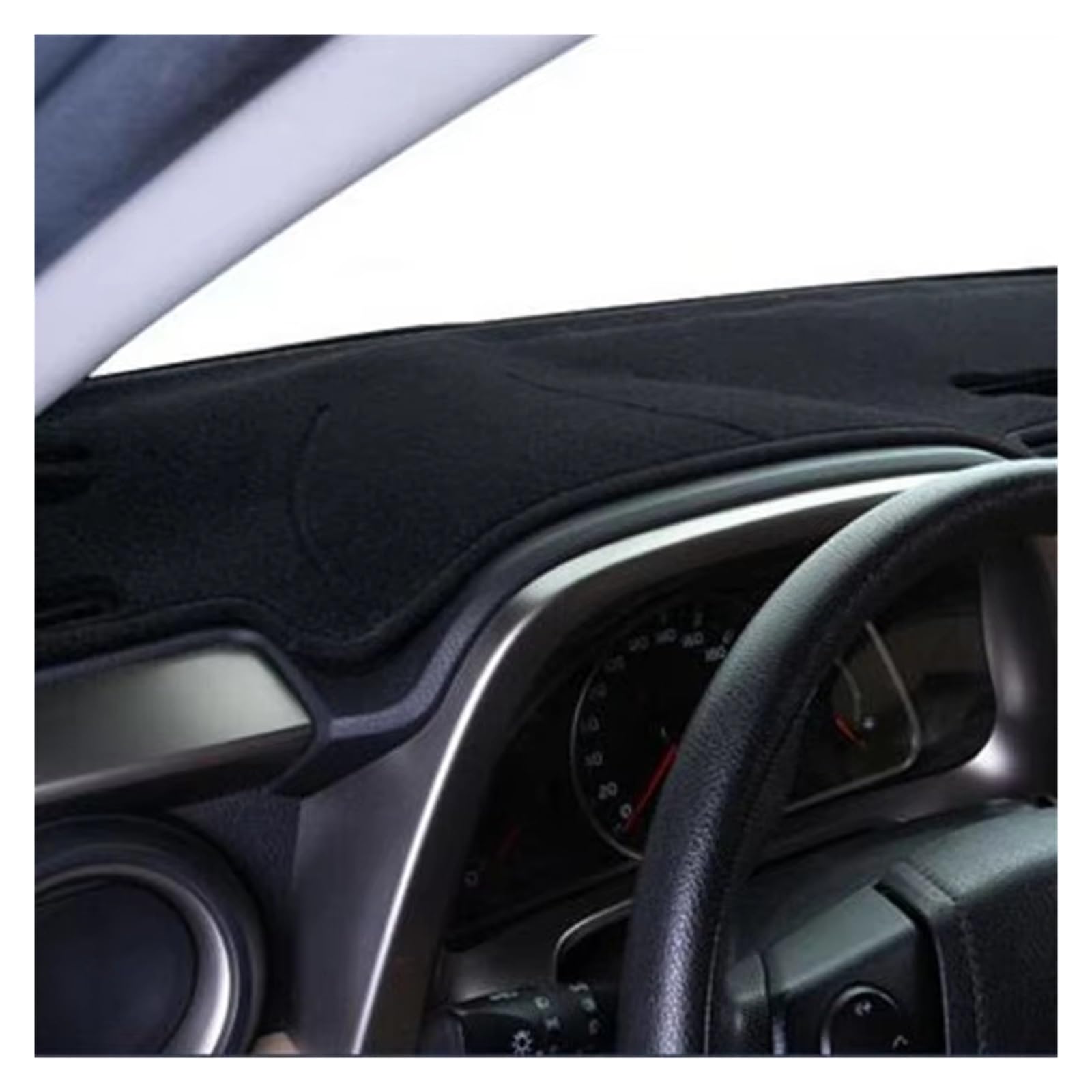 Dashboard Für Toyota Für RAV4 RAV 4 XA50 2019-2024 Auto Dashboard Abdeckung Matte Pad Dashmat Sonnenschirm Teppich Kissen Zubehör Center Konsole Armaturenbrett Matte(Black(Black Edge) RHD)