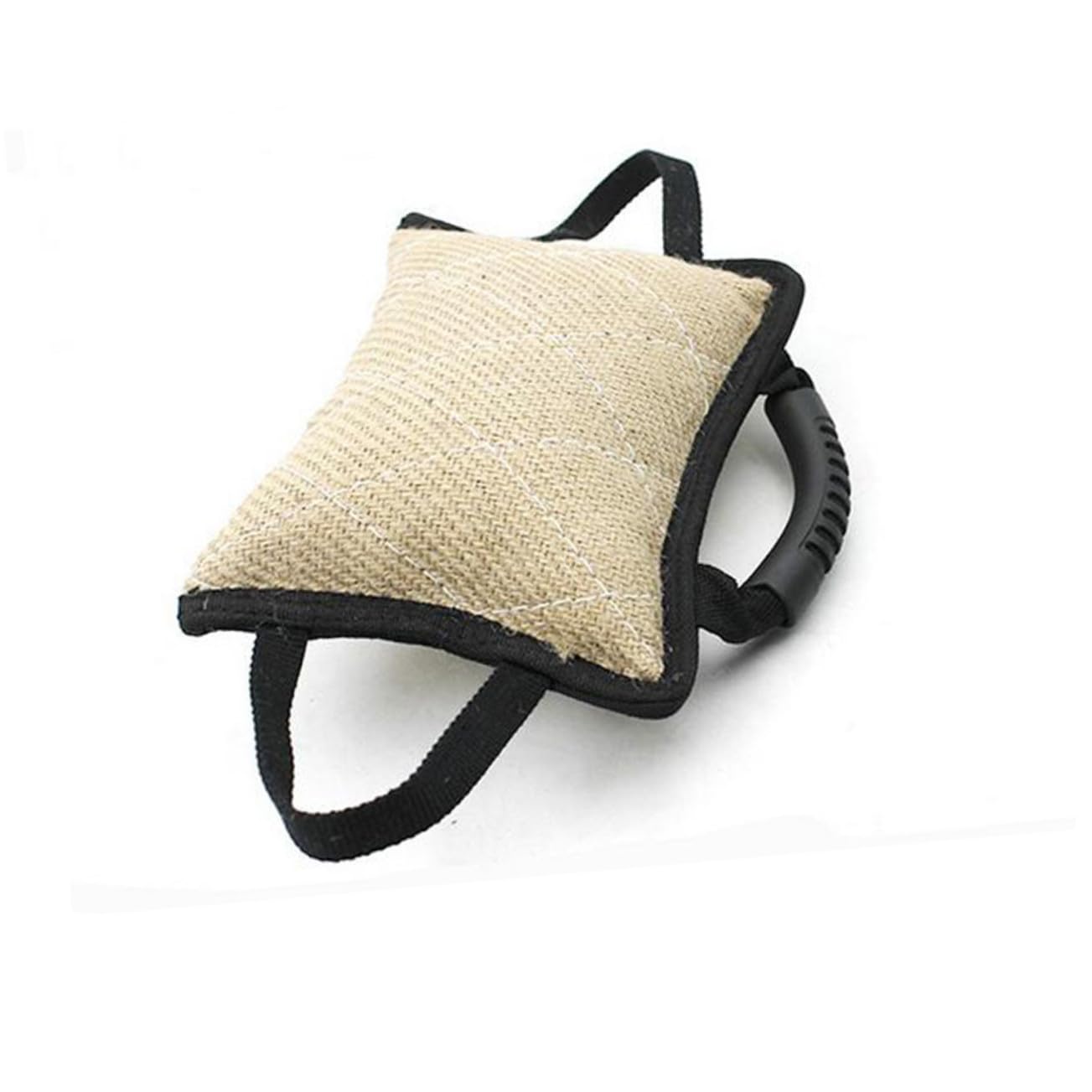 Coussin de dressage en lin interactif avec poignées pour l'entraînement du chien