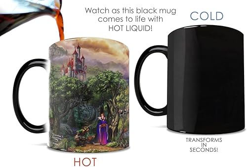 Miniatura 4 de Morphing Mugs Disney  The Evil Queen  Thomas Kinkade Studios  Una taza de cerámica que cambia de color de 11 onzas  Imagen revelada cuando se añade