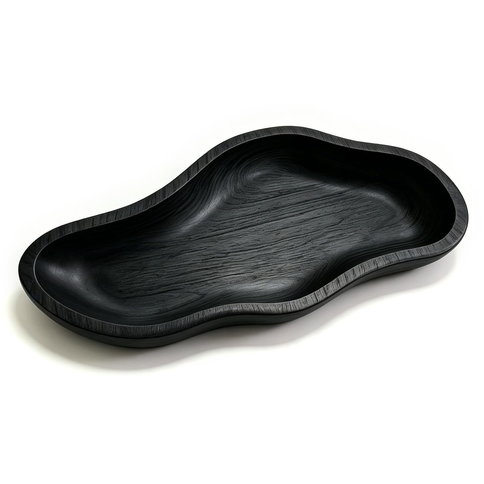 HZBB Natural Wood Fruit Bowl Decorative Wooden Bowl for Home Decors Stylish Bowls Fruit Bowls Wood Serving Platter Gift Decorative Wooden for Display