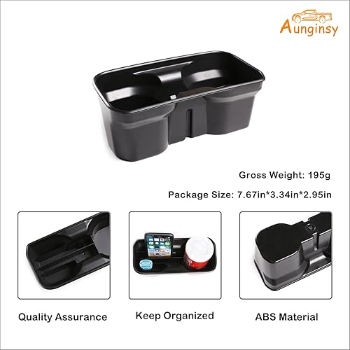 Miniatura 7 de Aunginsy Caja de almacenamiento para portavasos delantero, compatible con Toyota Tacoma 2016-2023, asiento delantero de automóvil, reposabrazos