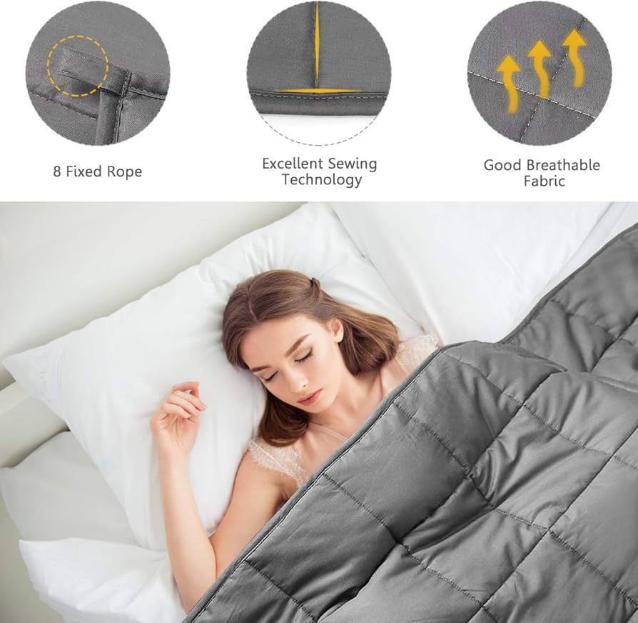 OMYSTYLE Weighted Blankets 15 Lbs For Adults And Kids(48inx72in Twin