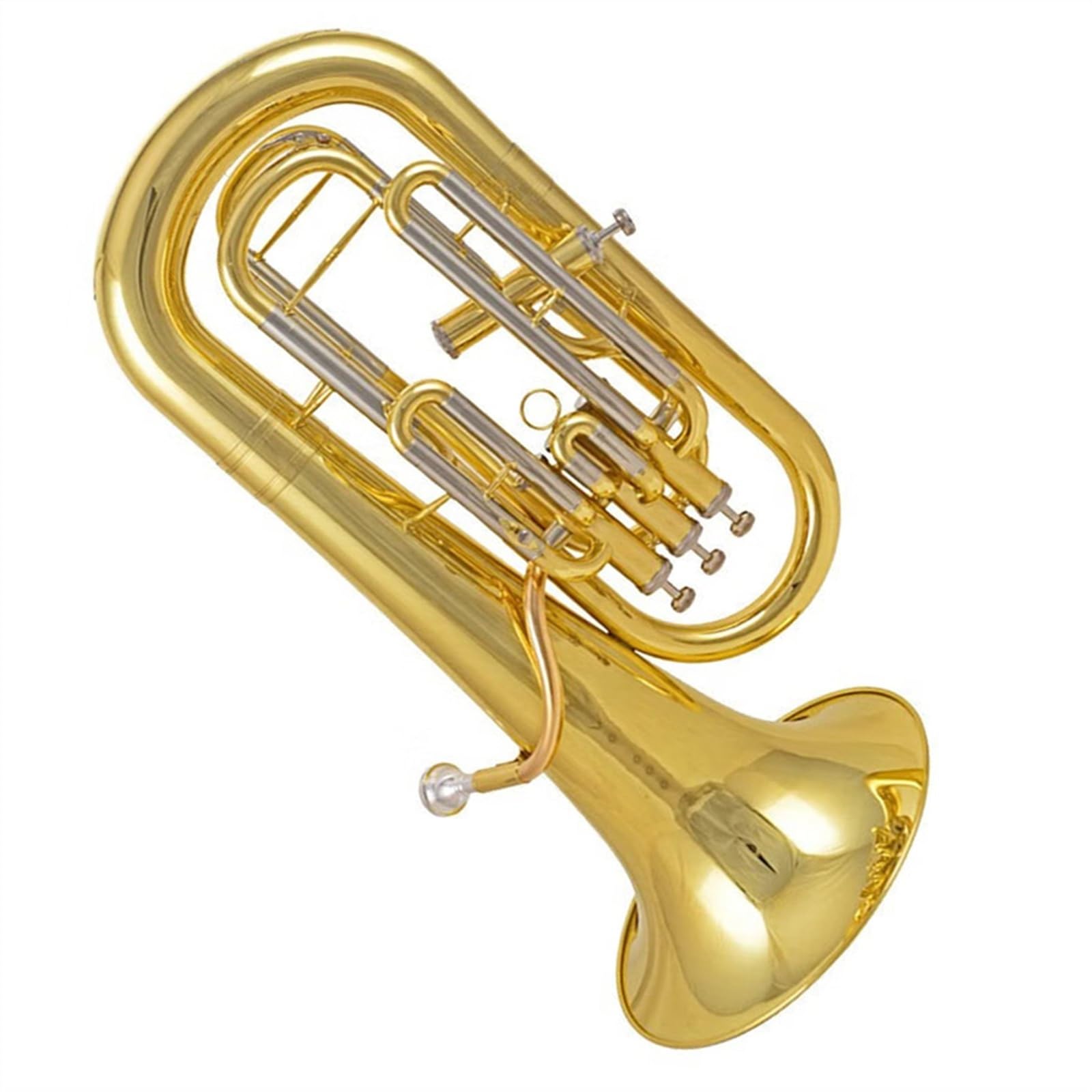 3+1-Tasten-kompensiertes Euphonium-Halterungsinstrument Mit Goldfarben Lackiertem Messingrohrkörper Und Aufbewahrungskoffer Euphonium-Bausatz