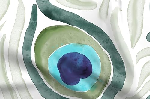 Miniatura 1 de Spoonflower Fabric - Watercolor Animal Print Nature Feathers Printed on Petal Signature Cotton Fabric Fat Quarter - Sewing Quilting Apparel Crafts