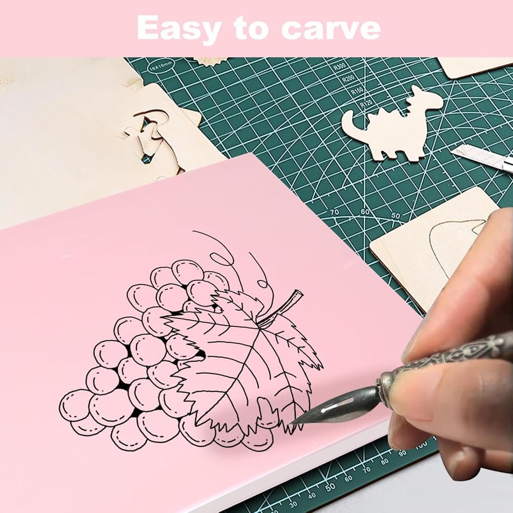 Gumowe bloki, łatwe do rzeźbienia, materiały do pieczątek, materiały rzemieślnicze, do projektów DIY, scrapbookingu, tworzenia kart, 10