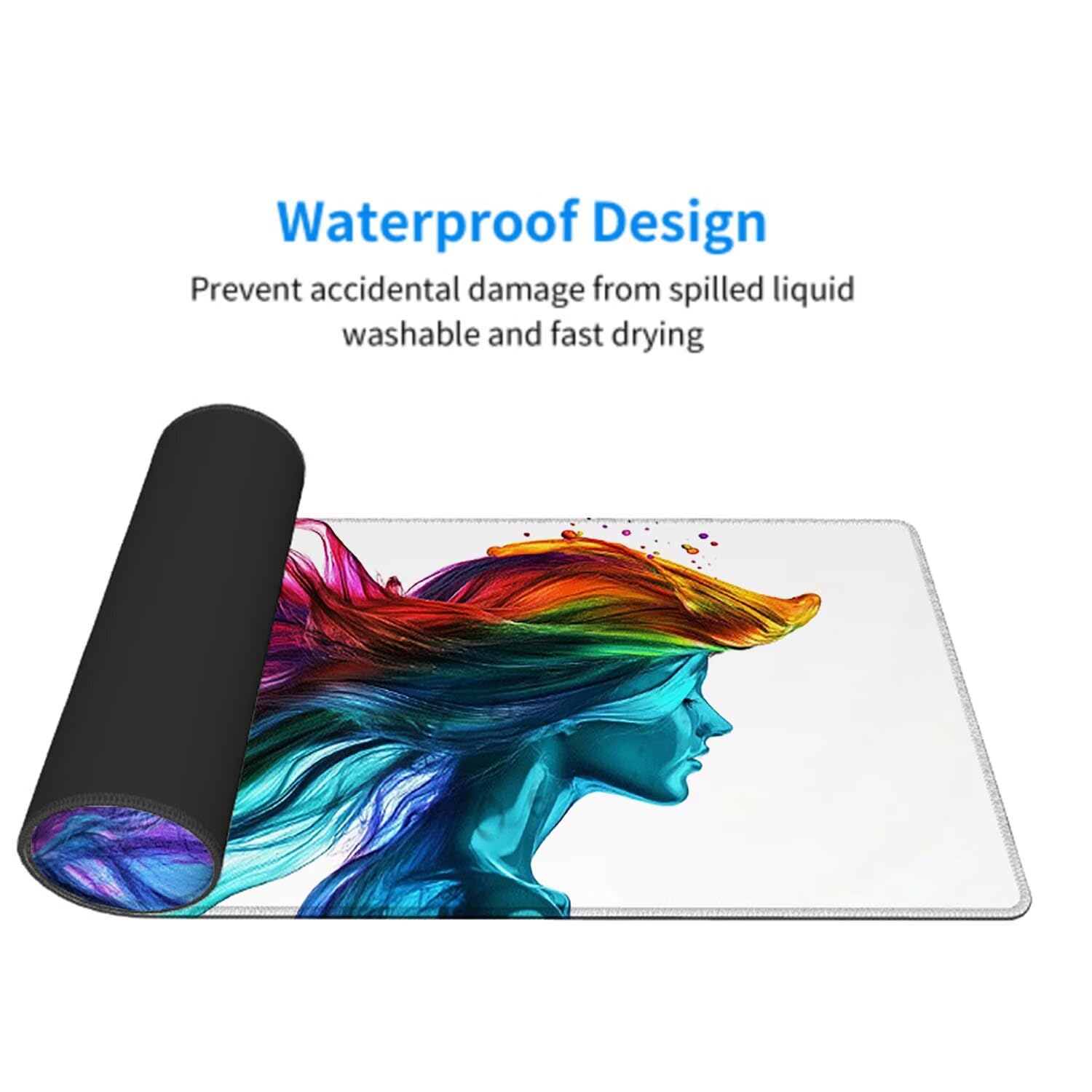 Kolorowa podkładka pod mysz podkładka pod mysz do gier XXL 1400x600x3mm podkładka pod mysz abstrakcyjna duża podkładka pod mysz dla graczy akcesoria PC antypoślizgowe i wodoodporne, do klawiatury w