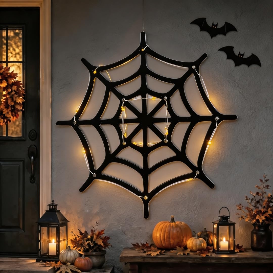 Halloween Silhouette Hanging Lights Spooky Wall Decoration (J)