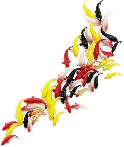 Miniatura 2 de 50 figuras miniatura de peces Koi para mini casa de muñecas, jardín de hadas, decoración de paisajes