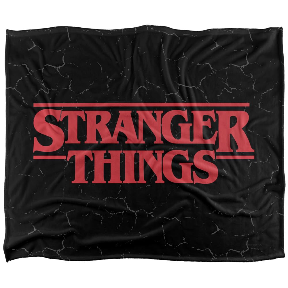Stranger Things Optimalweiche Kuscheldecke mit Logo Silky Touch 152 x 127 cm
