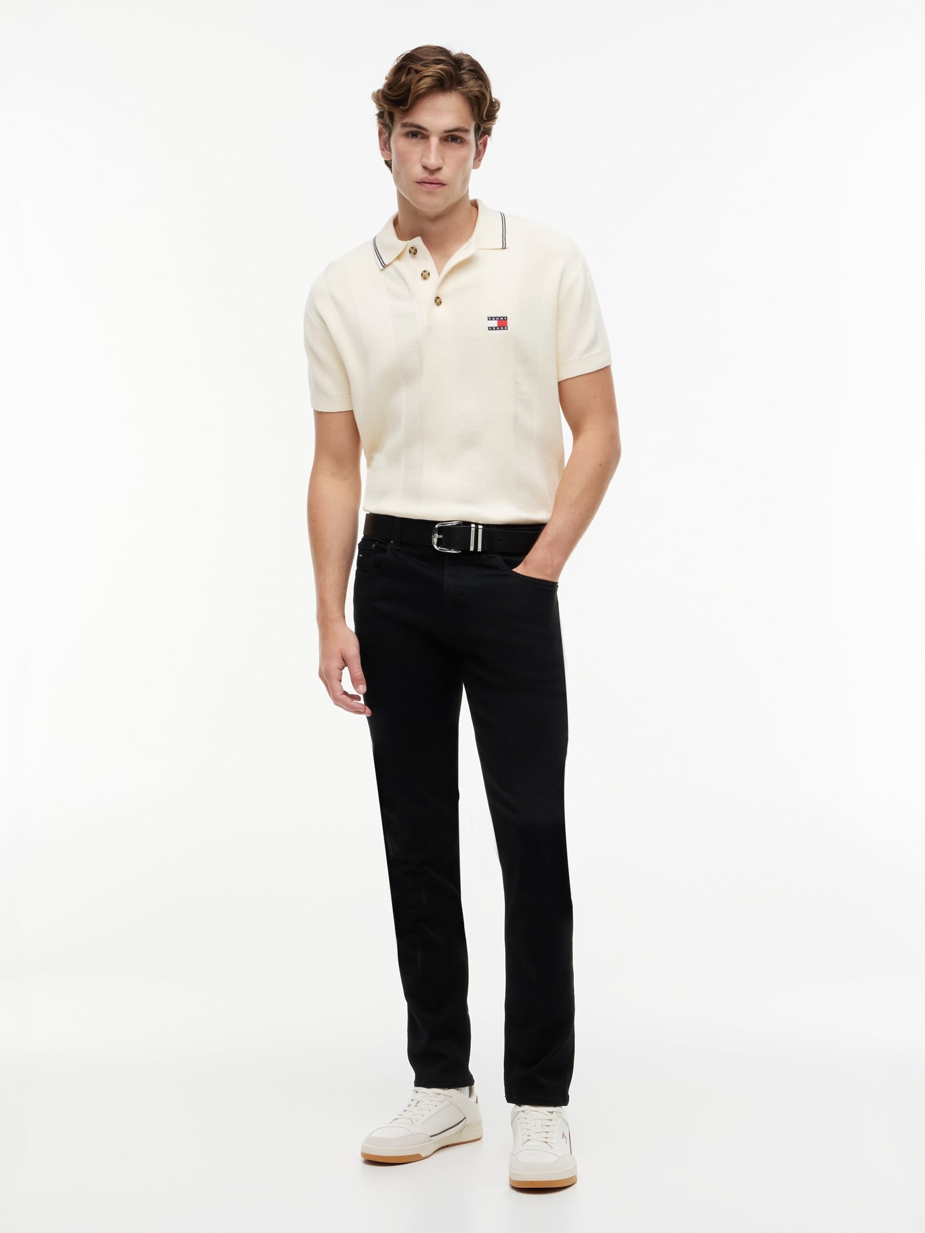 Tommy Jeans Męskie Scanton Slim DH4288 DM0DM207071BZ021 Slim, Denim (Denim Black), 3430, Denim (czarny dżins), W30 / L34