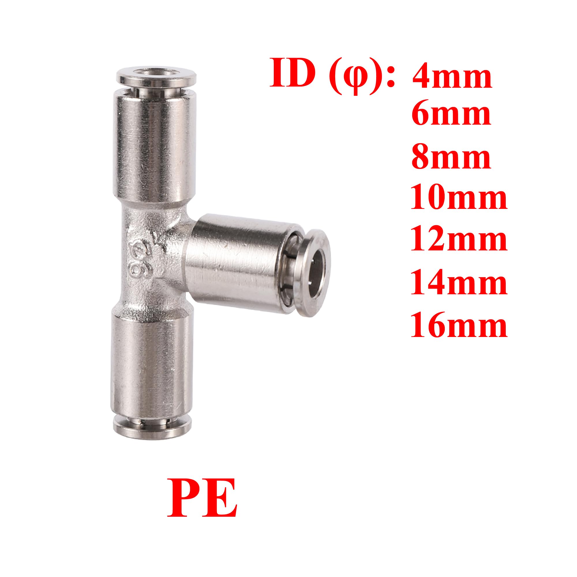 1 connettore rapido Pneumatico, a innesto, raccordi for Tubi da 4-16 mm, for irrigazione Giardino(10mm,3 Way)