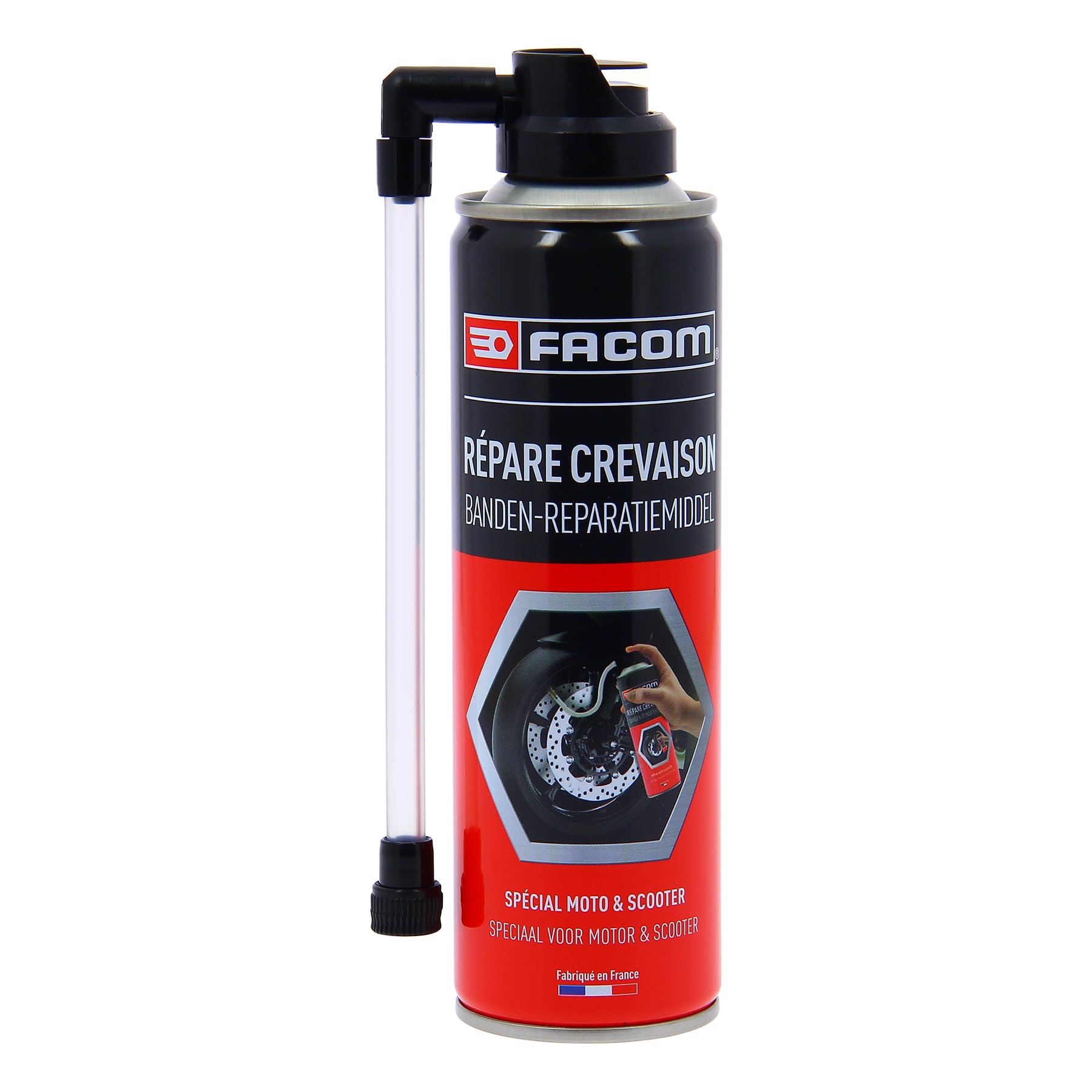 Facom 006091 Répare-​Crevaison Moto - Bombe Anti Crevaison 250 ml (L'emballage de l'article peut varier)