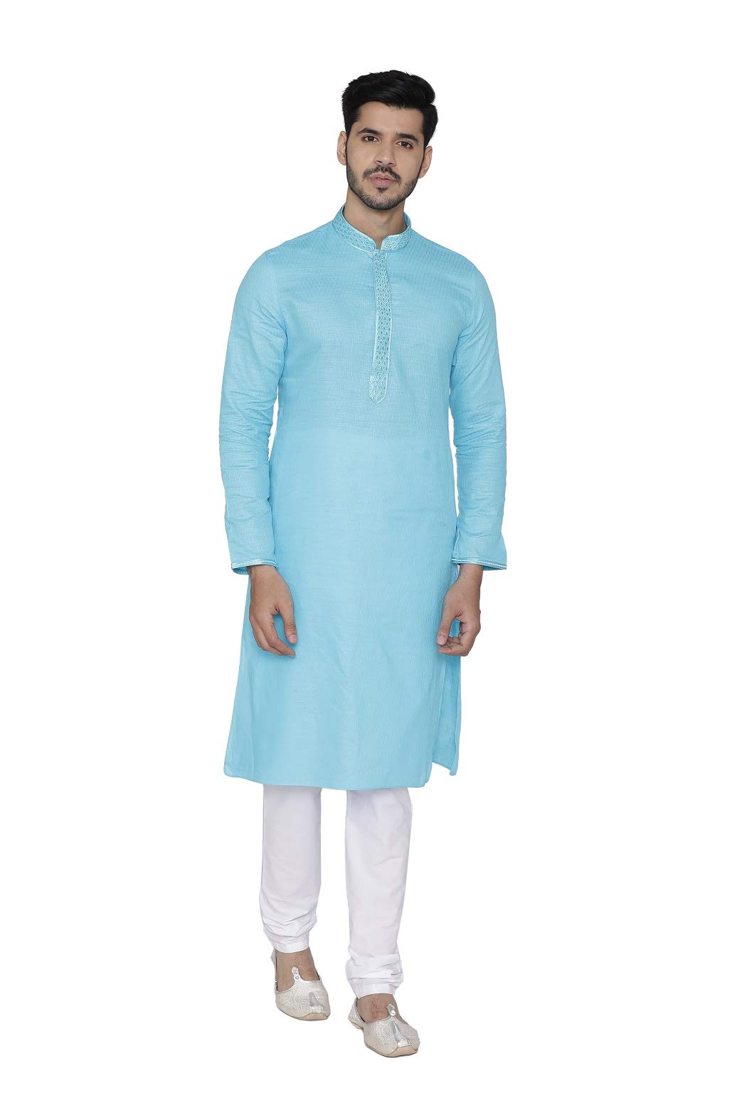 manyavar Men's Self Design Kurta Churidar Set-picture-15