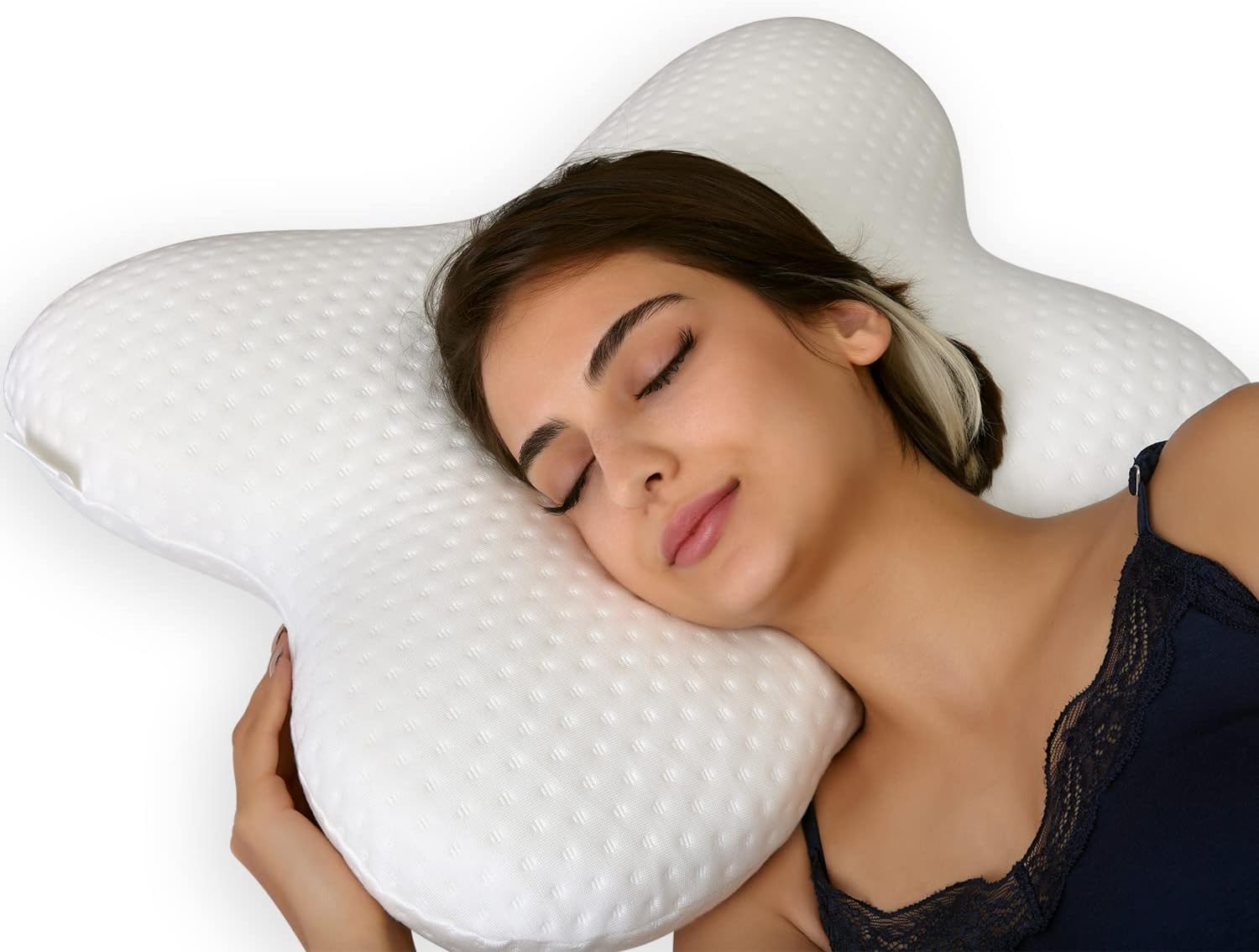 ACTUR Memory Foam Pillow. Butterfly Design Ergonomic Pillow for Side Sleepers and Stomach Sleeper Pillows.orthopedic Pillow for Sleeping. Neck Pillow For Neck Pain. Cervical Pillow 57x45x13 Cm.
