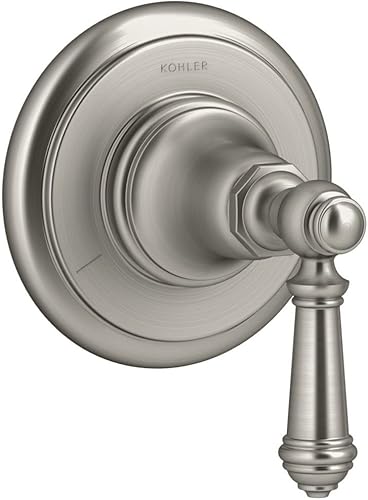 Miniatura 1 de KOHLER T72770-4-BN Artifacts Moldura de válvula de transferencia con palanca de manija, menos válvula, níquel cepillado vibrante