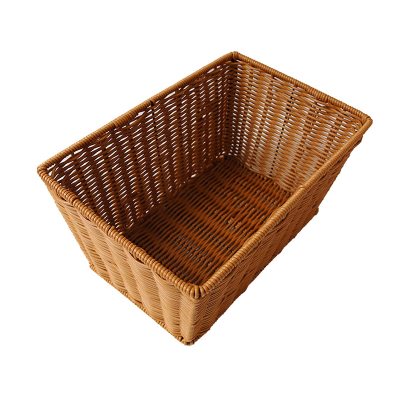 MUSISALY 1pc Fruit Vegetables Basket Woven Storage Baskets Pantry Organizer Bin Willow Basket Tray Rattan Vegetable Basket Rectangular Woven Basket Wicker Storage Basket Wooden re-usable