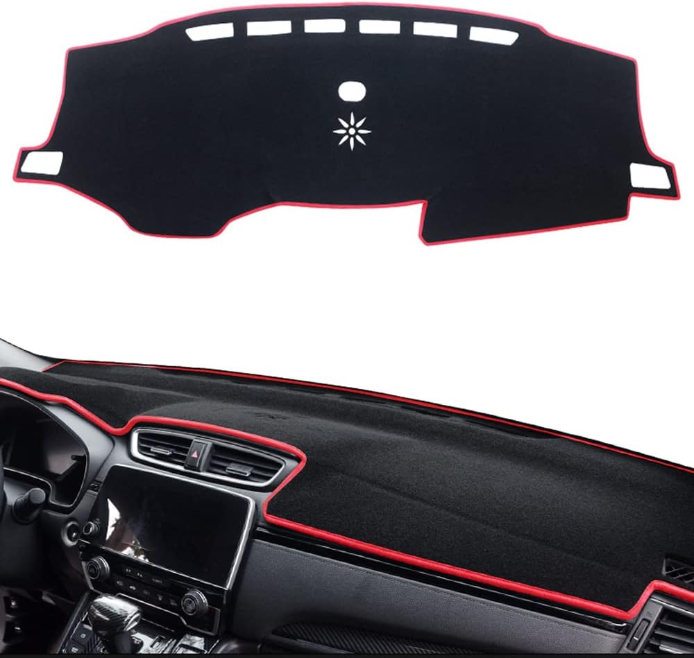 Rifoda Dash Board Cover Fit for Honda CRV CR-V 2022 2021 2020 2019 2018 2017 Dashboard Cover Mat Non-Slip Pad Carpet Sunshield Protector (Black Edge)