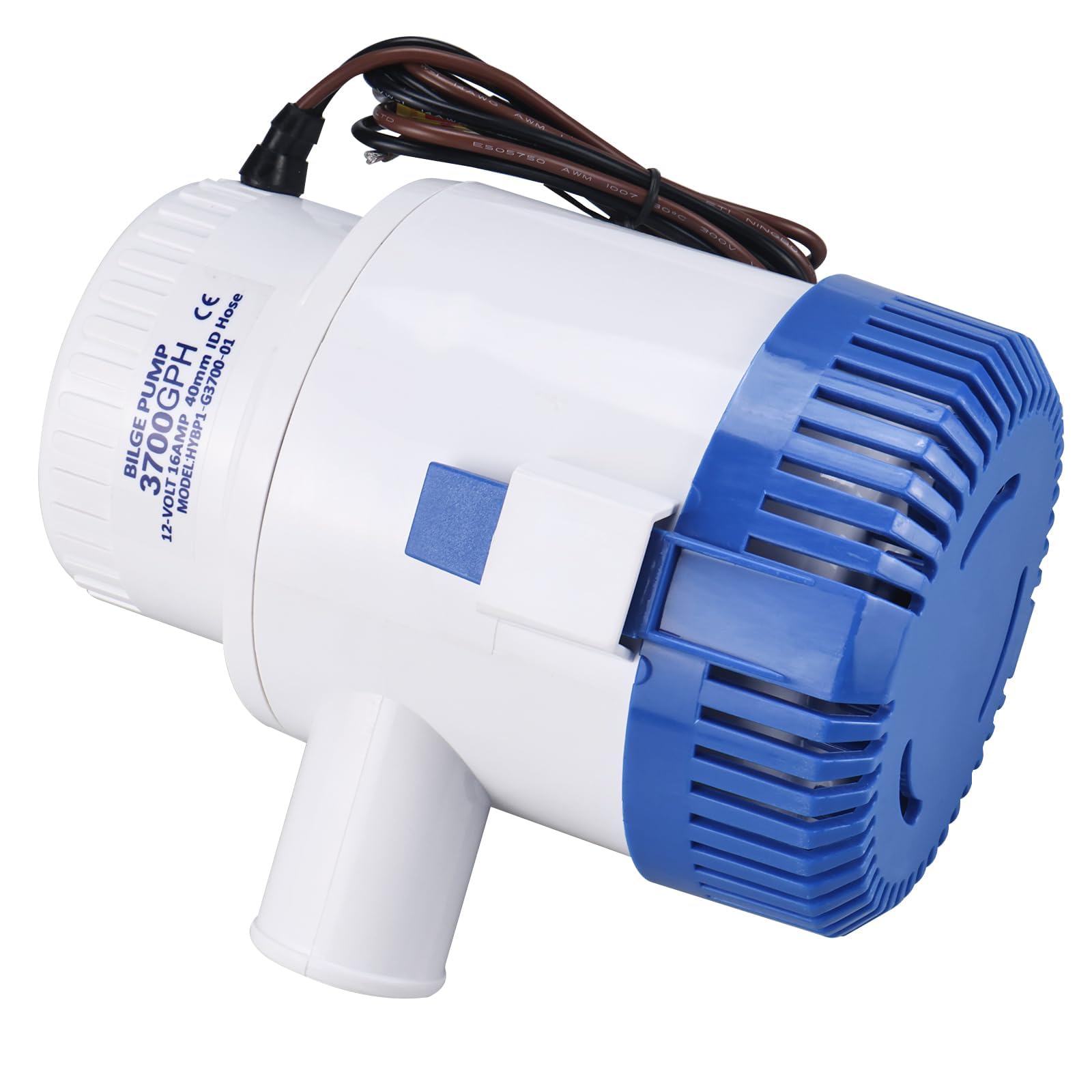 FreeTec Bomba de achique sumergible de 12 V, 235 LPM, bomba de agua de 40 mm, para caravanas, camping, marina, barco de pesca, piscina pequeña y fuente