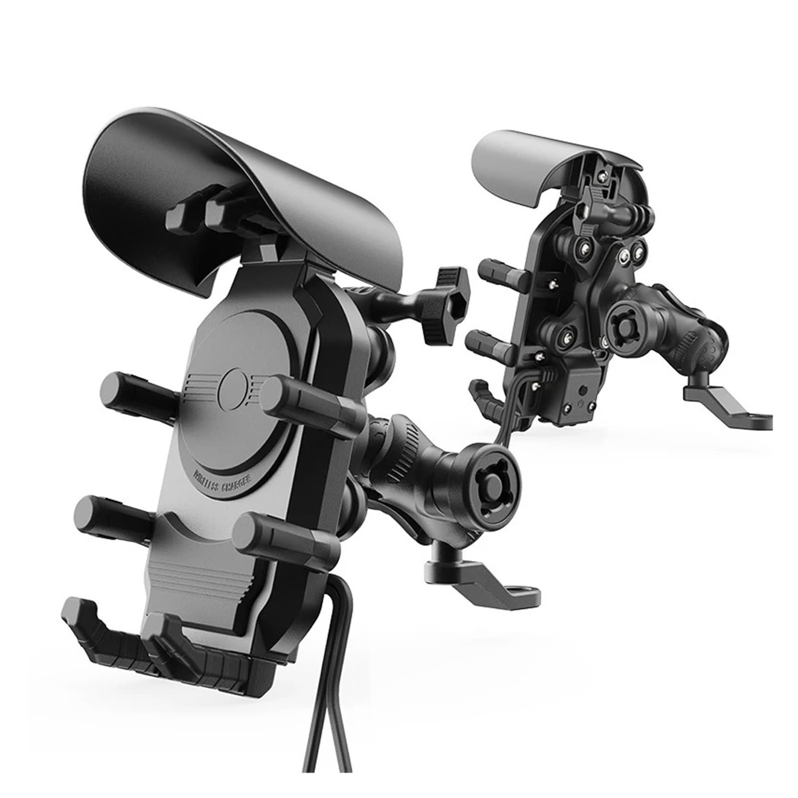 Nav Moto Supporto Supporto Per Manubrio Per Smartphone Antiurto Con Ricarica Wireless Fast Stand Da 15 W Antifurto Supporto Per Cellulare Da Bici Impermeabile(M)