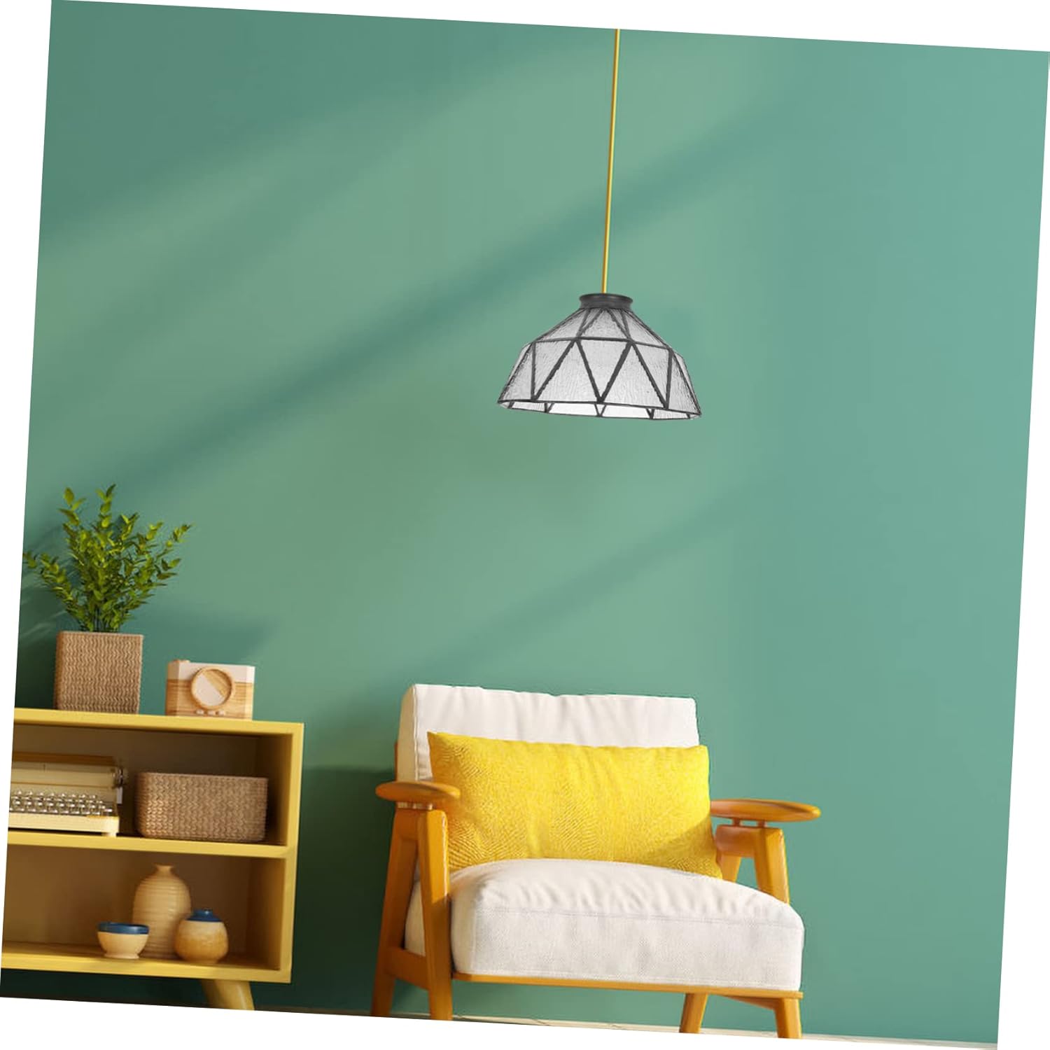 Mikikit Victorian Decor Glass Lampshade Pendant Light Shade for Bulb Guard Farmhouse Pendant Light Cover