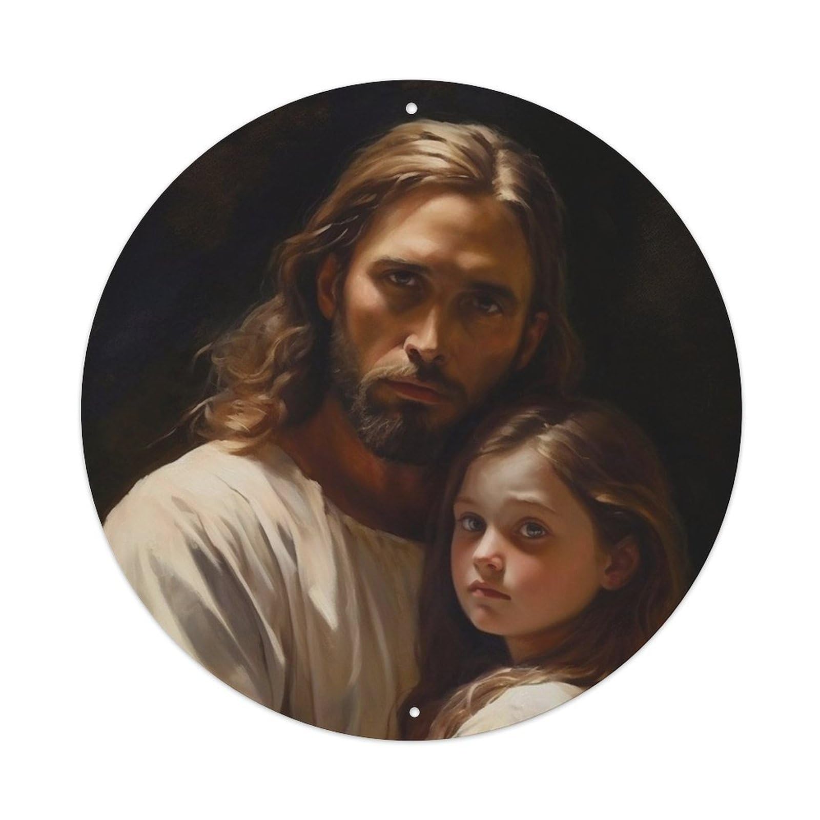 Jesus And The Child Religious Metal Tin Sign