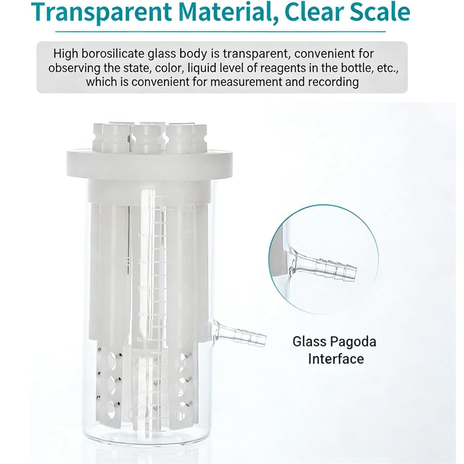 Agitador magnético de biopelícula, reactor de borosilicato alto, recipiente de cultivo anaeróbico de grado de laboratorio con agitación magnética para investigación de simulación microbiana